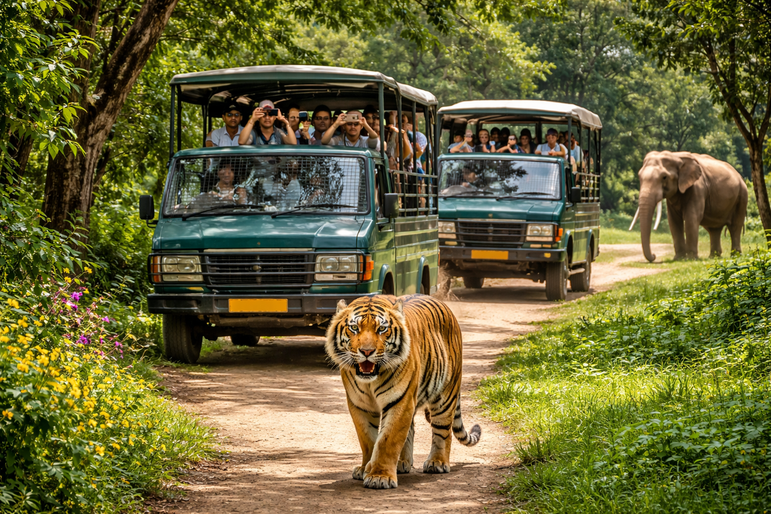 Bannerghatta National Park safari near Bangalore with wildlife and jungle safari taxi service